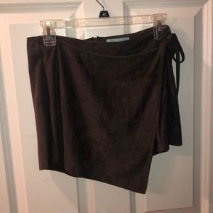 LF Brown Suede Skort